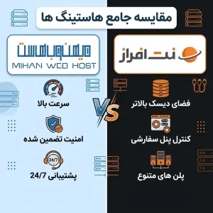 مقایسه هاست سی پنل میهن وب هاست و هاست دایرکت ادمین نت افراز